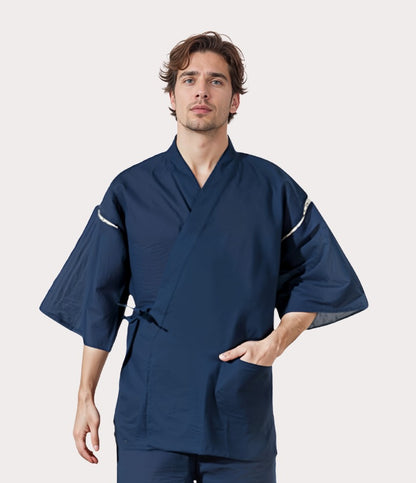 jinbei homme bleu marine